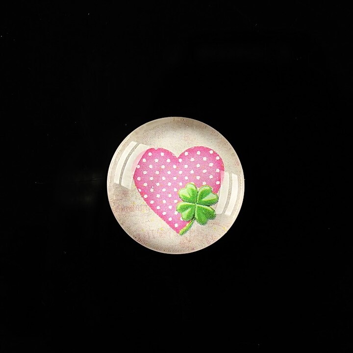 Cabochon sticla 18mm "Love without limits" cod 305