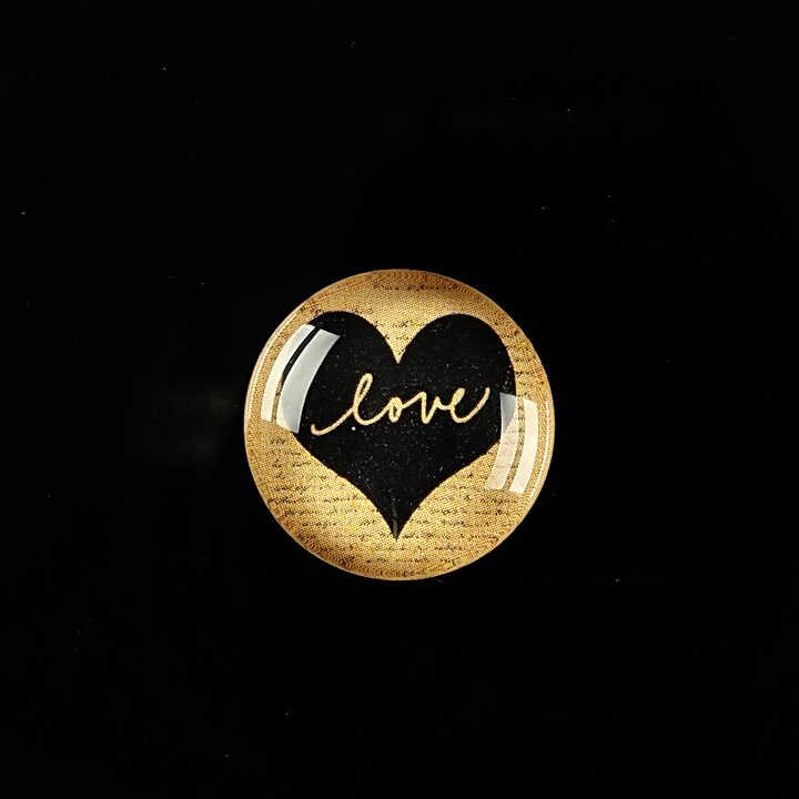 Cabochon sticla 18mm "Love without limits" cod 300