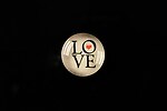 Cabochon sticla 18mm "Love without limits" cod 303