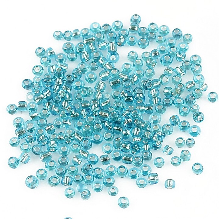 Margele de nisip 2mm cu foita argintie (50g) - cod 041 - bleu