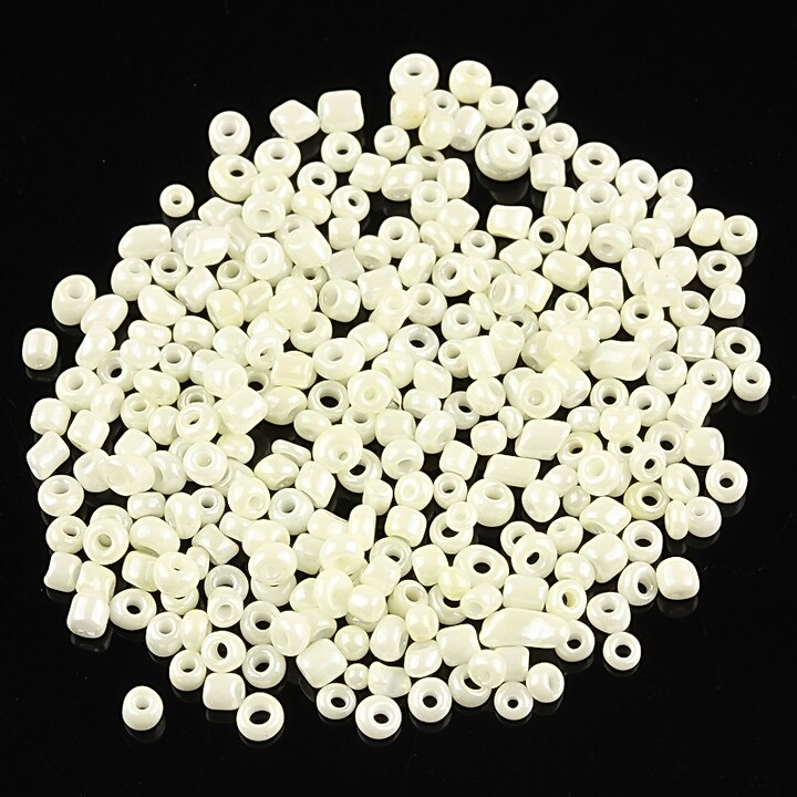 Margele de nisip perlate 2mm (50g) - cod 142 - alb-crem