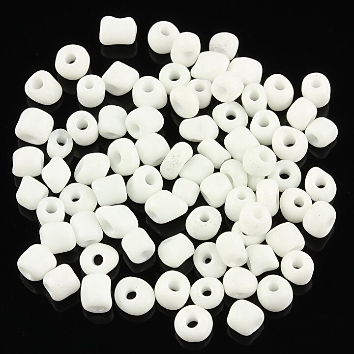 Margele de nisip opace 4mm (50g) - cod 102 - alb