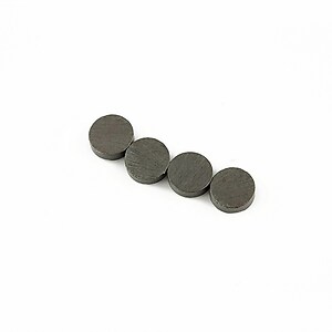 Magnet plat banut 6mm, grosime 2mm, negru