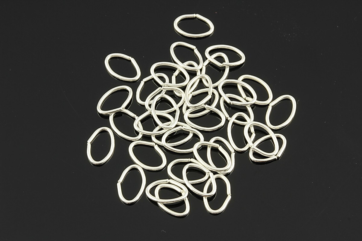 Zale argintii ovale 8x5mm (grosime 1,0mm)