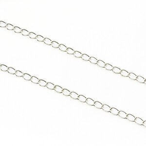 Lant argintiu inchis 6x3mm (49cm)