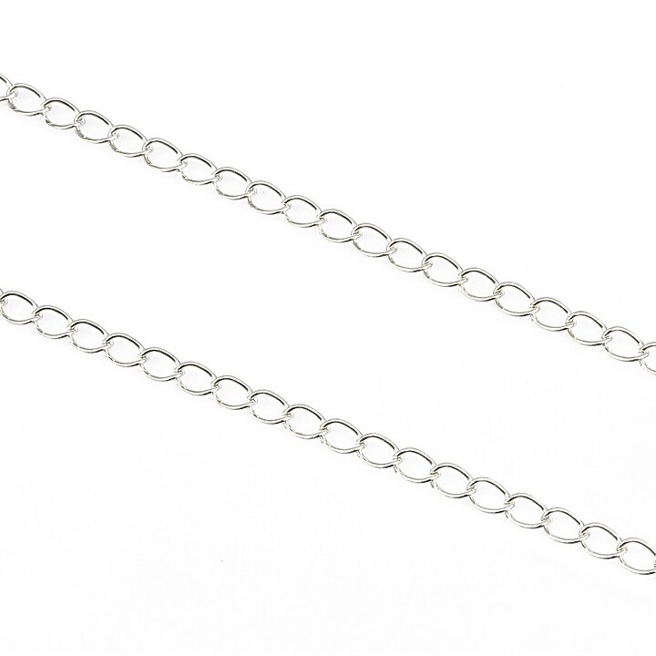 Lant argintiu inchis 4x5mm (49cm)