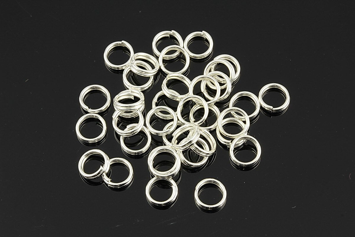 Zale argintii duble 6mm (grosime 0,7mm) 10 grame