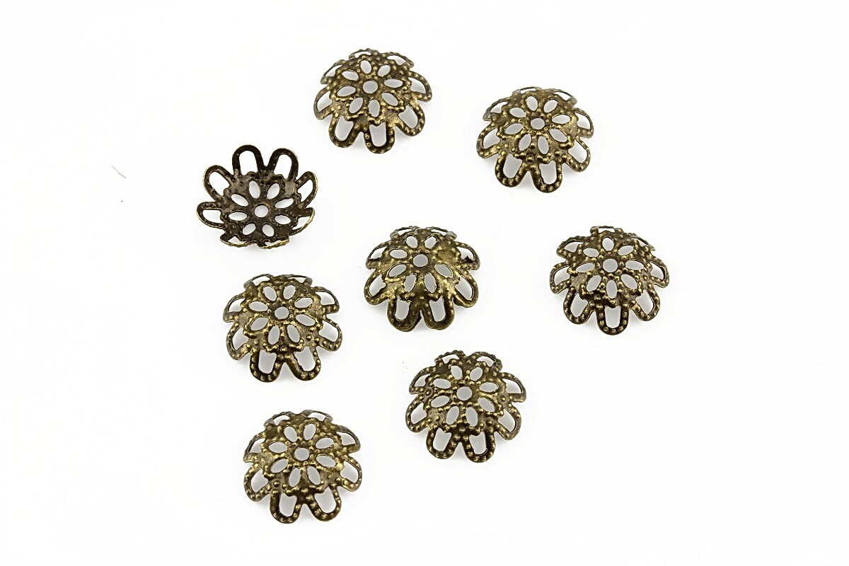 Capacele filigranate bronz 9mm (20buc.)