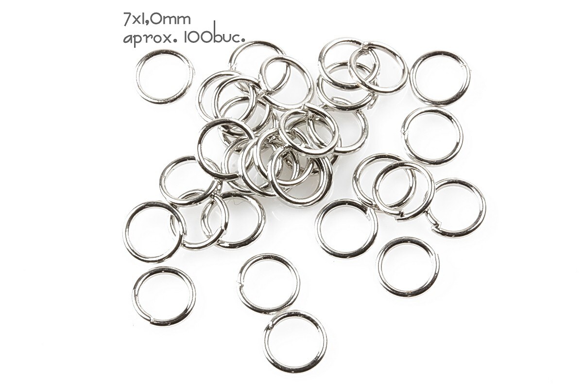 Zale argintiu inchis 7mm (grosime 1,0mm)