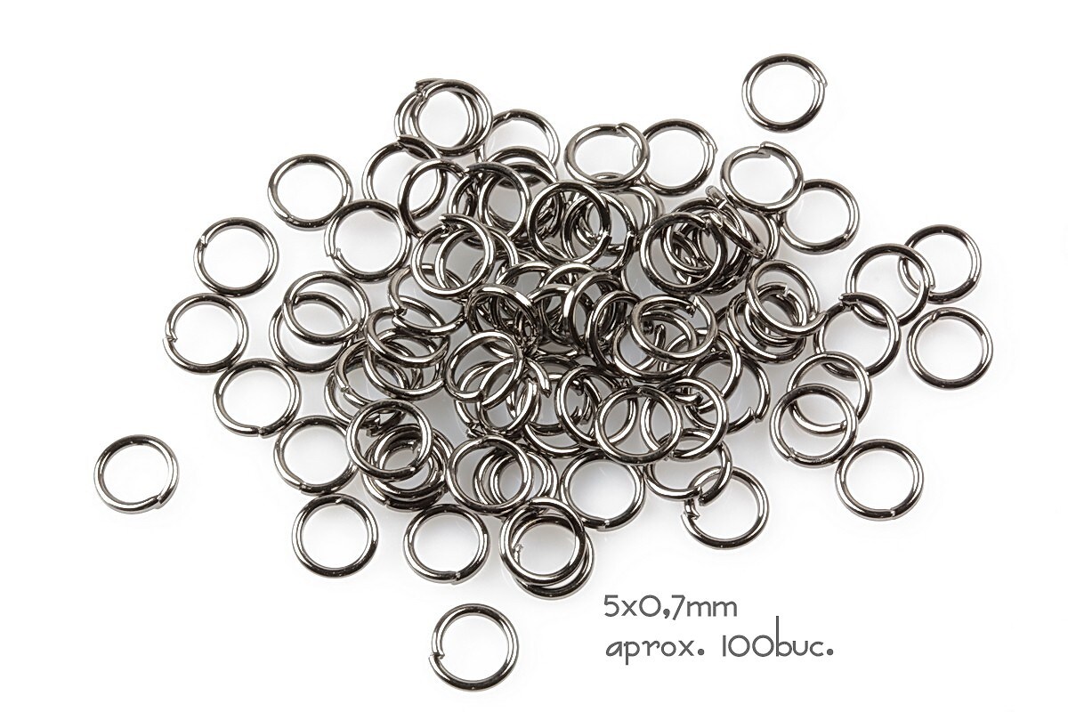 Zale gun metal 5mm (grosime 0,7mm)