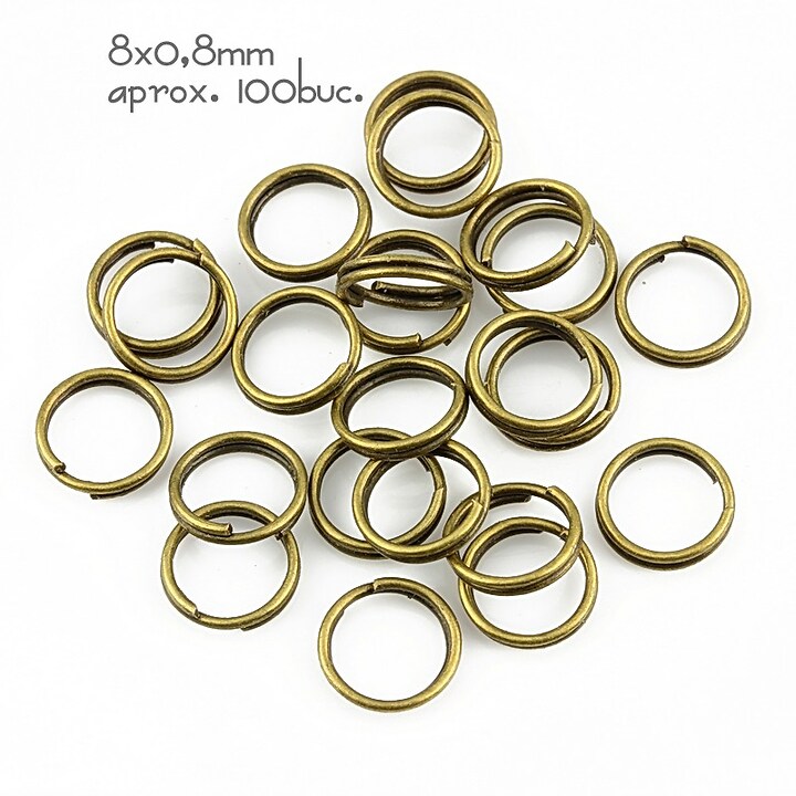 Zale bronz duble 8mm (grosime 0,8mm)