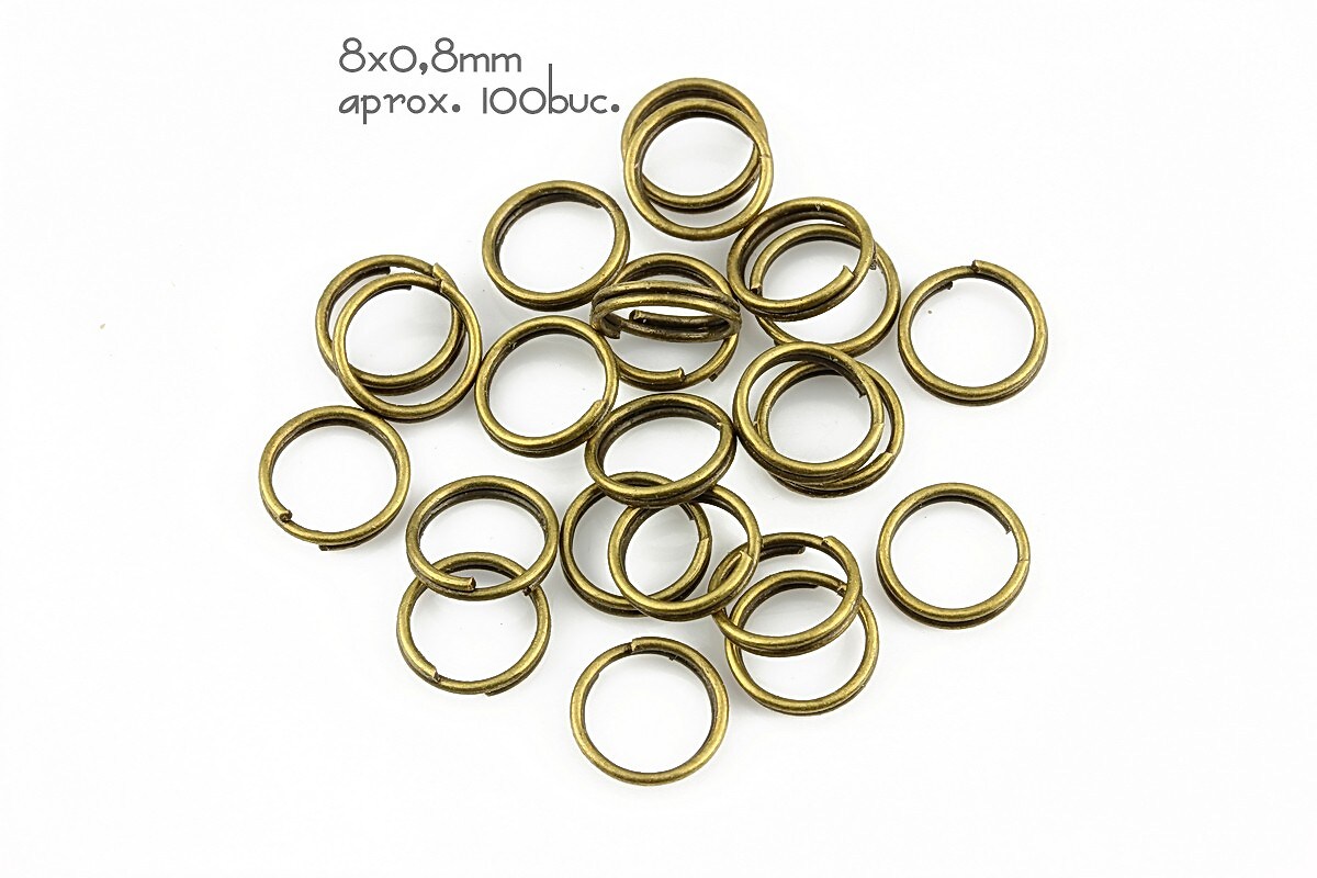 Zale bronz duble 8mm (grosime 0,8mm)