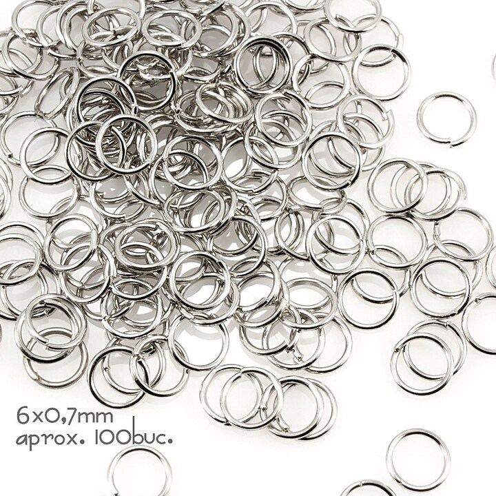 Zale argintiu inchis 6mm (grosime 0,7mm)