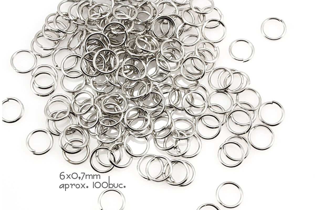 Zale argintiu inchis 6mm (grosime 0,7mm)