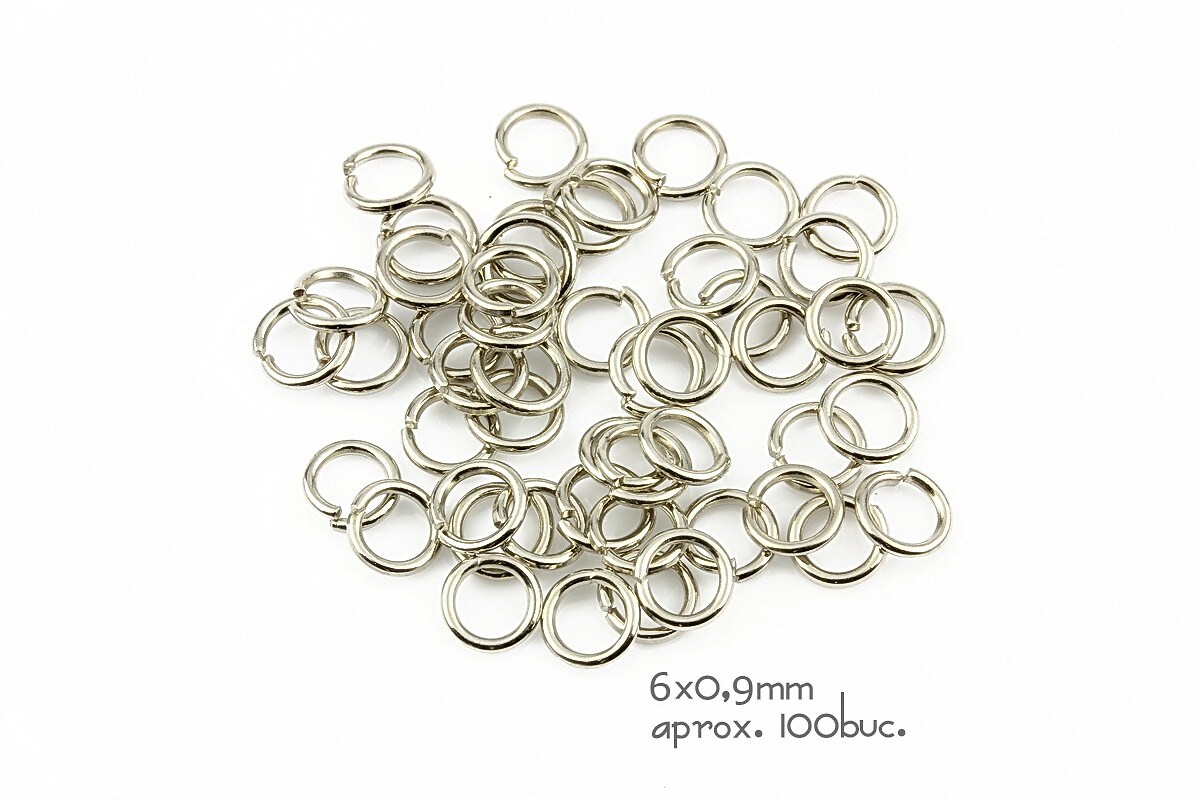 Zale argintiu inchis 6mm (grosime 0,9mm)
