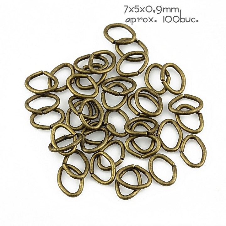 Zale bronz ovale 7x5mm (grosime 0,9mm)