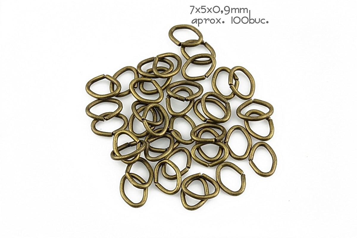 Zale bronz ovale 7x5mm (grosime 0,9mm)