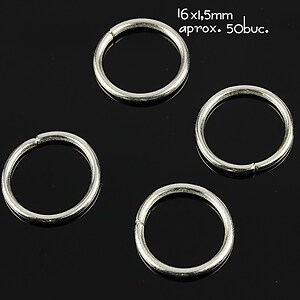 Zale argintii 16mm (grosime 1,5mm)