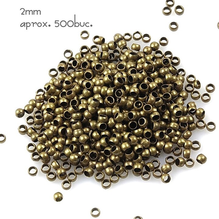 Crimp bronz 2mm (3g - aprox. 500 buc.)