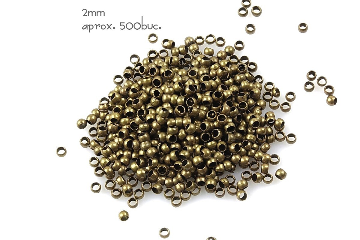 Crimp bronz 2mm (3g - aprox. 500 buc.)