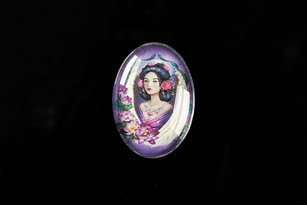 Cabochon sticla 25x18mm "Antique Goddess" cod 407