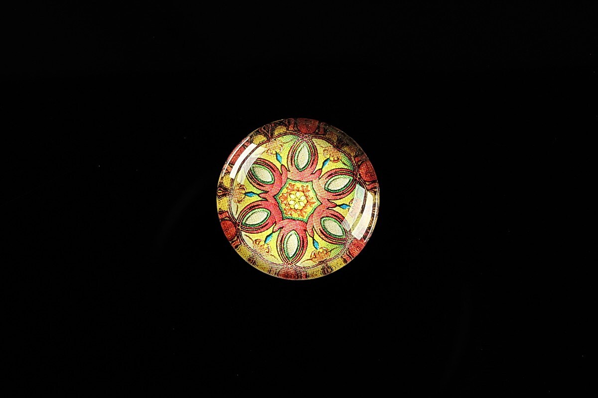 Cabochon sticla 18mm "Abstract Art" cod 415