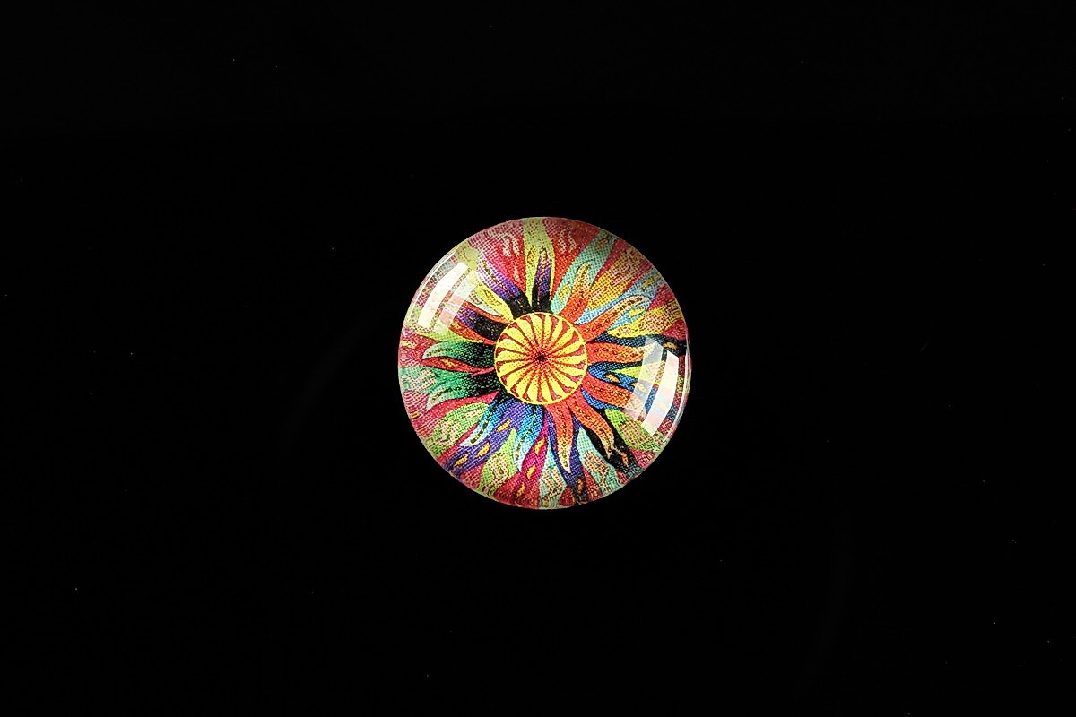 Cabochon sticla 18mm "Abstract Art" cod 416