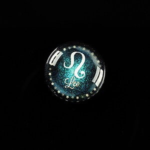 Cabochon sticla 18mm "Zodiac Signs" leu cod 423