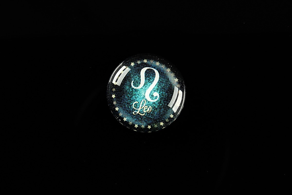 Cabochon sticla 18mm "Zodiac Signs" leu cod 423