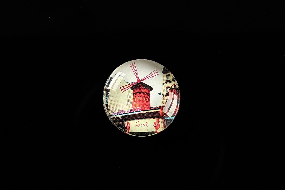 Cabochon sticla 18mm "Moulin Rouge" cod 435