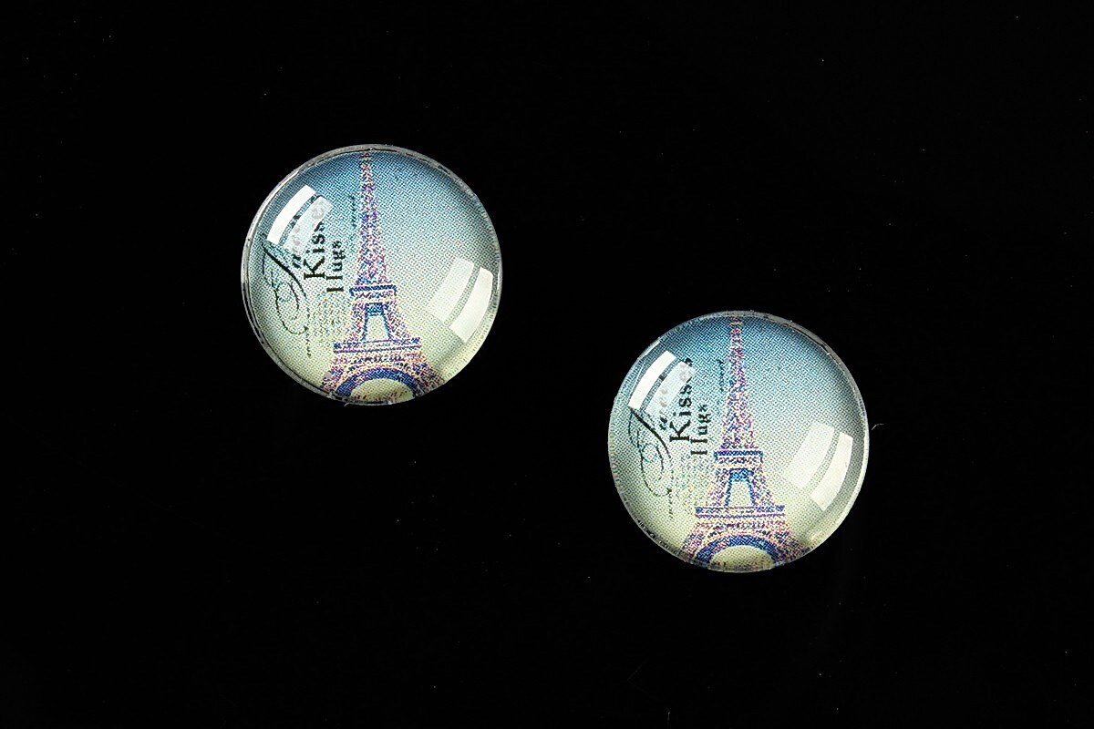 Cabochon sticla 16mm "Le Tour Eiffel" cod 457