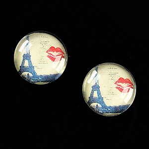 Cabochon sticla 16mm "Le Tour Eiffel" cod 458