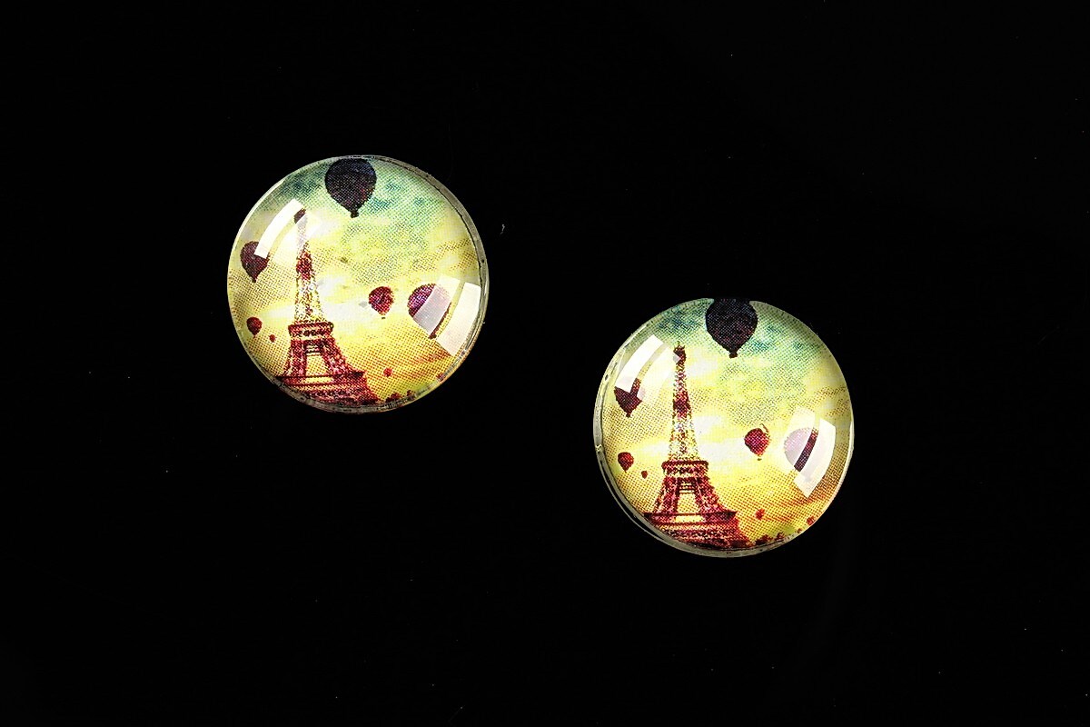 Cabochon sticla 16mm "Le Tour Eiffel" cod 459