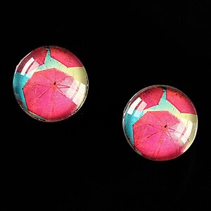 Cabochon sticla 16mm "Under Umbrella" cod 460