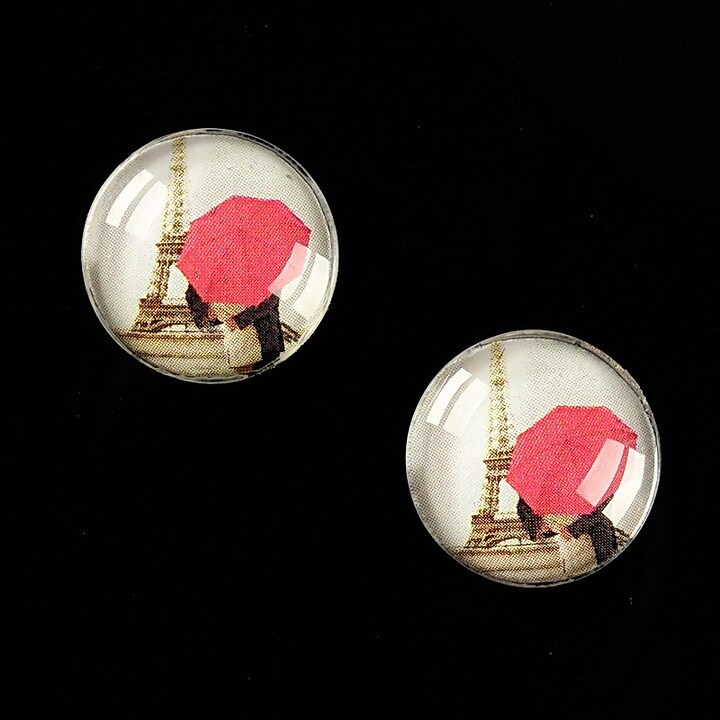 Cabochon sticla 16mm "Under Umbrella" cod 461