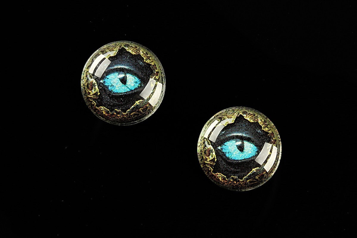 Cabochon sticla 16mm "Dragon Eye" cod 471