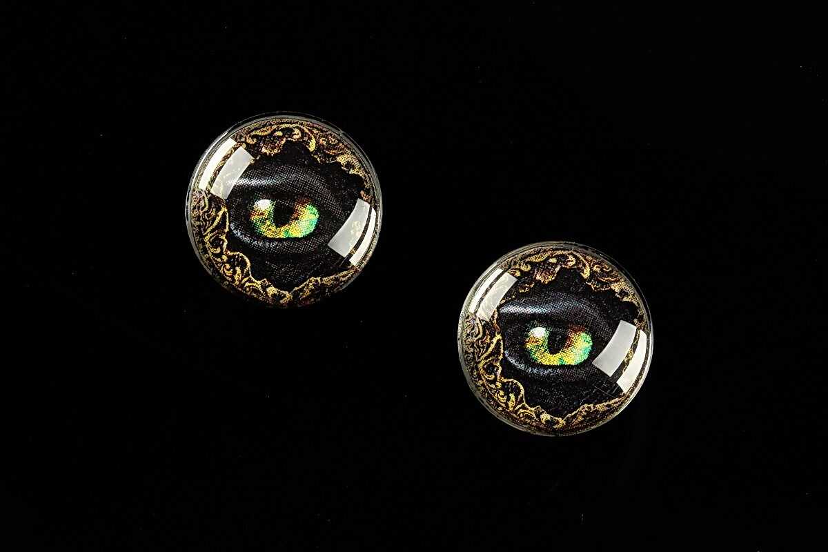 Cabochon sticla 16mm "Dragon Eye" cod 472