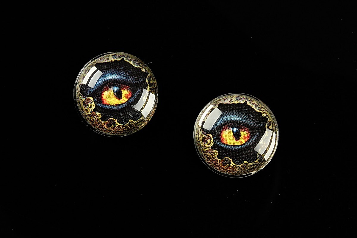 Cabochon sticla 16mm "Dragon Eye" cod 473