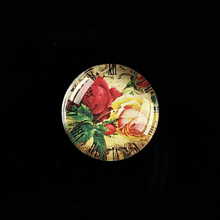 Cabochon sticla 20mm "Vintage Clocks" cod 490