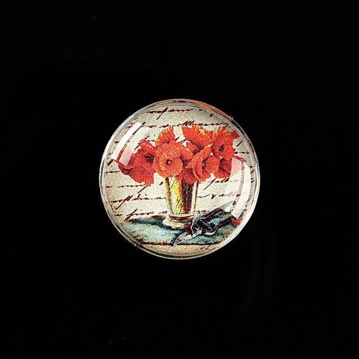 Cabochon sticla 20mm "Vintage elegance" cod 491