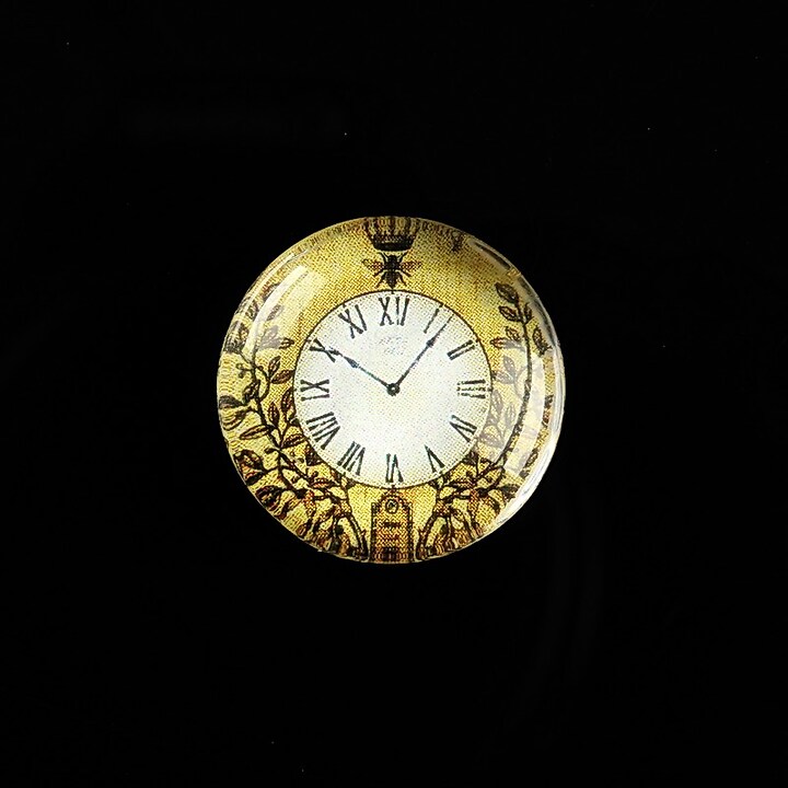 Cabochon sticla 20mm "Boy's Clock" cod 493