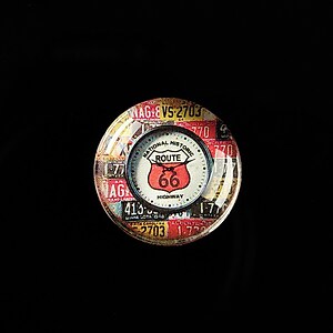 Cabochon sticla 20mm "Boys Clock" cod 494
