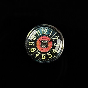 Cabochon sticla 20mm "Boy's Clock" cod 495
