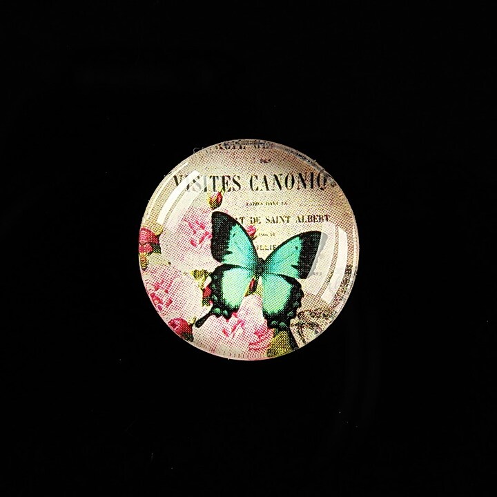 Cabochon sticla 20mm "'Forever Butterfly" cod 502