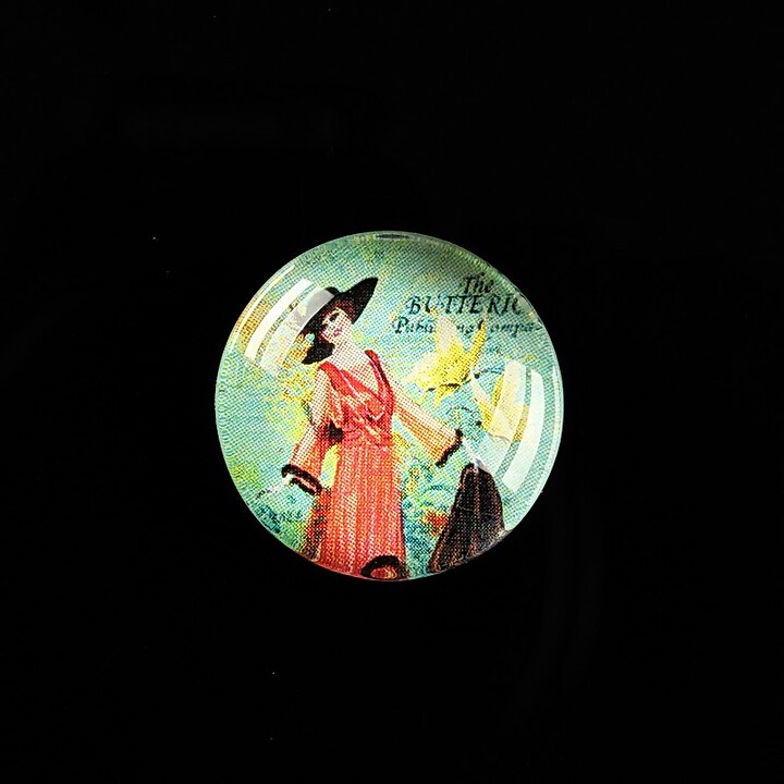 Cabochon sticla 20mm "'Forever Butterfly" cod 503