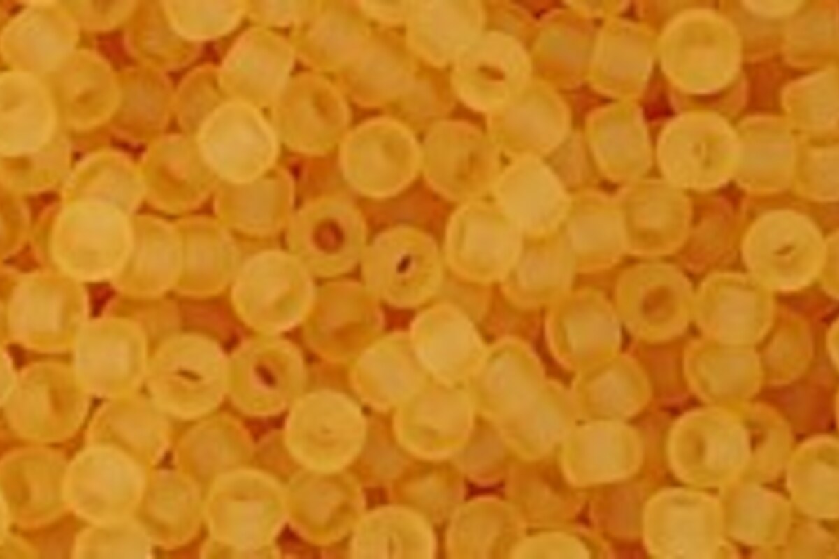 Margele Toho rotunde 11/0 - Transparent-Frosted Lt. Topaz