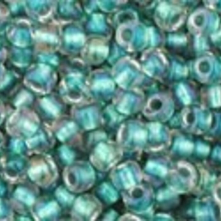 Margele Toho rotunde 11/0 - Inside-Color Rainbow Crystal/Teal Lin