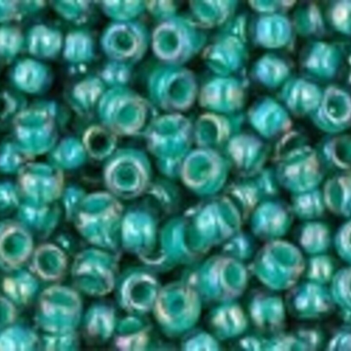 Margele Toho rotunde 11/0 - Inside-Color Rainbow Lt Sapphire/Opaque Teal Lined