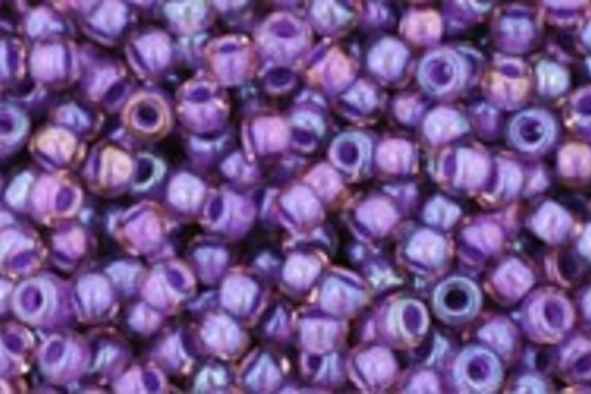 Margele Toho rotunde 11/0 - Inside-Color Rainbow Rosaline/Opaque Purple Lined
