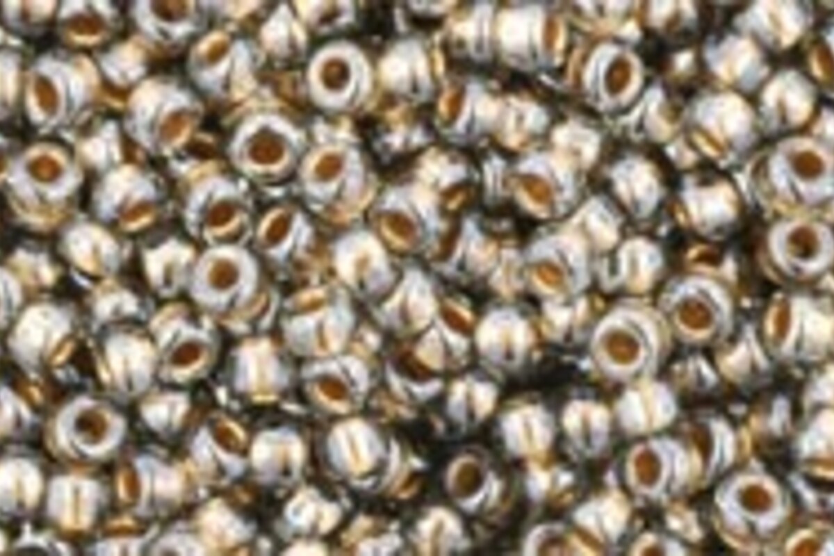 Margele Toho rotunde 11/0 - Gold-Lined Black Diamond